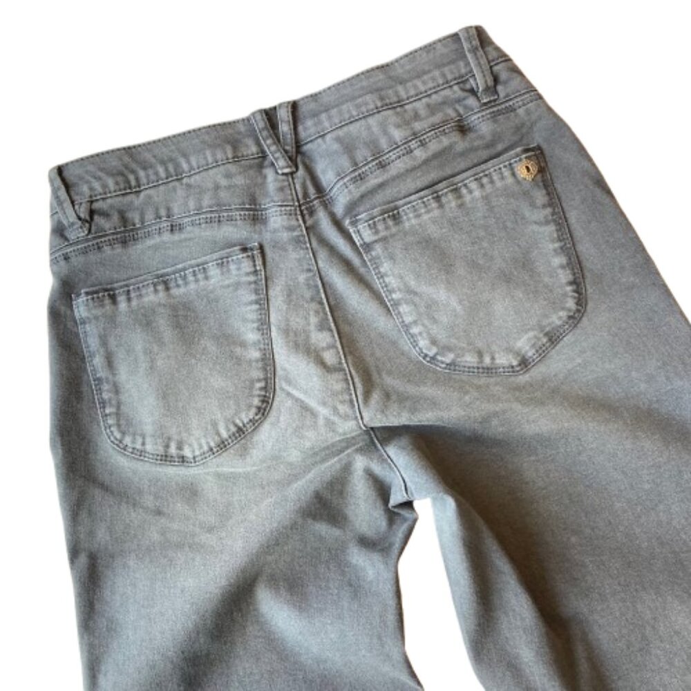 Democracy Ab Solution High Rise Ankle Straight Leg Jeans 4 PETITE Gray NWT - Picture 9 of 9